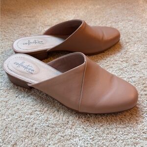 Clarks “Collection” leather mules